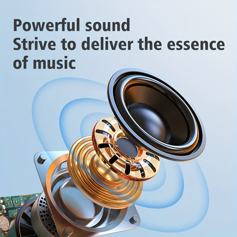 ZEALOT S32 10W Wireless Speaker, Portable with Deep Bass, TWS Dual Pairing Support, 1800mAh Battery, 8-Hour Gaming Time with Loud Stereo Sound, Pole-Mounted Subwoofer. Includes Charging Cable and Auxiliary Cable, Compatible with Memory Card/USB