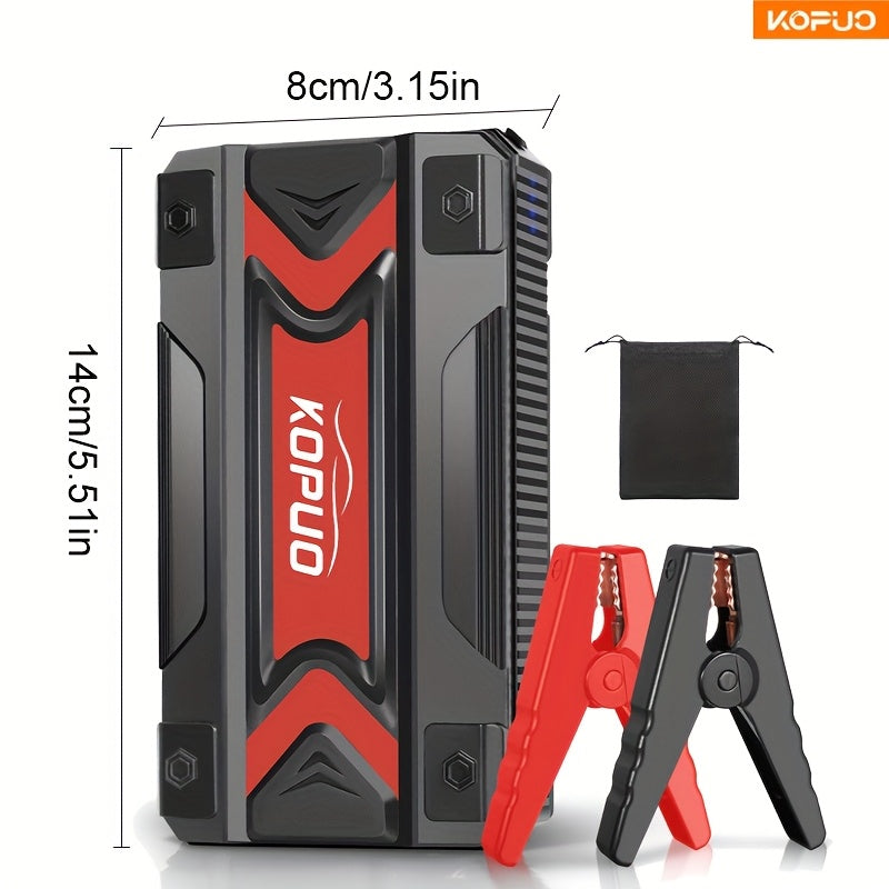 Portable Car Jump Starter Emergency Power Bank - 12V Battery Booster Charger - with Flashlight - for Cars, Motorcycles, SUVs - Safely Jump-Start A Dead Battery In Seconds, Cargador De Bateria De Carro, Christmas Gifts, Black Friday, New Year's Gifts