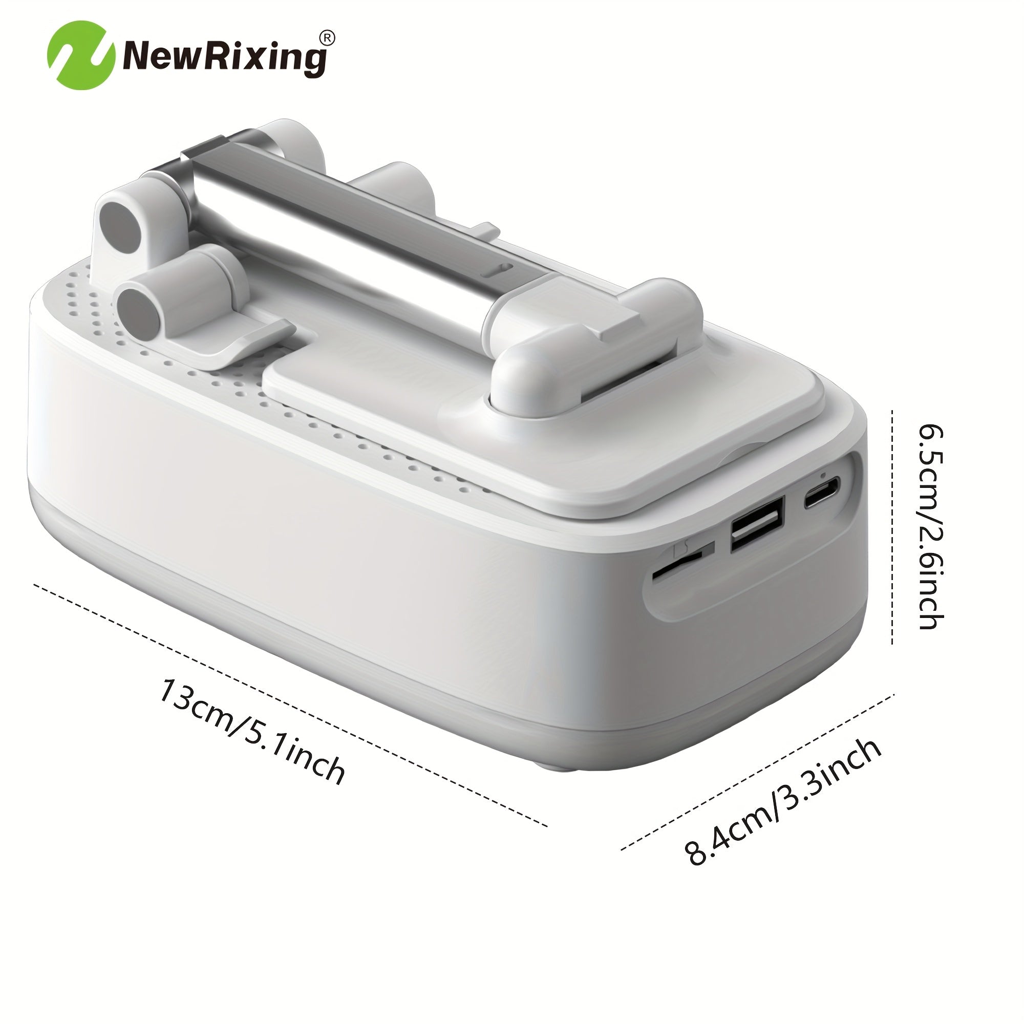 NewRixing 6W Wireless Speaker with Phone Holder, TWS Dual Pairing, 1800mAh Battery, Hands-Free Calling, Portable Power Bank, 6-Hour Playtime, Hi-Fi Sound Quality, Loud Stereo & Deep Bass, USB-C Charging, Indoor/Outdoor Use, Adjustable Stand, Durable