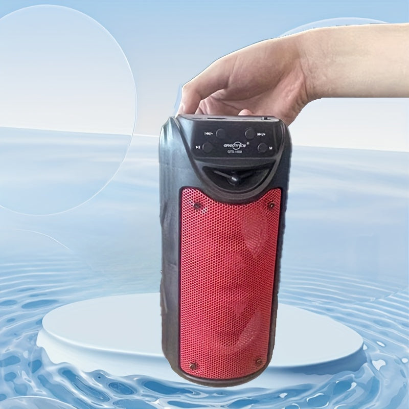 5W * 2 Wireless Outdoor High Volume Speaker, 9Inch Height, Loud Sound, Outdoor Speaker, LED Light, Supports TF Card, USB, Camping Speaker, Portable, Wireless, RGB Color Light, Suitable for Smartphones, Laptops, Tablets, High Battery Life