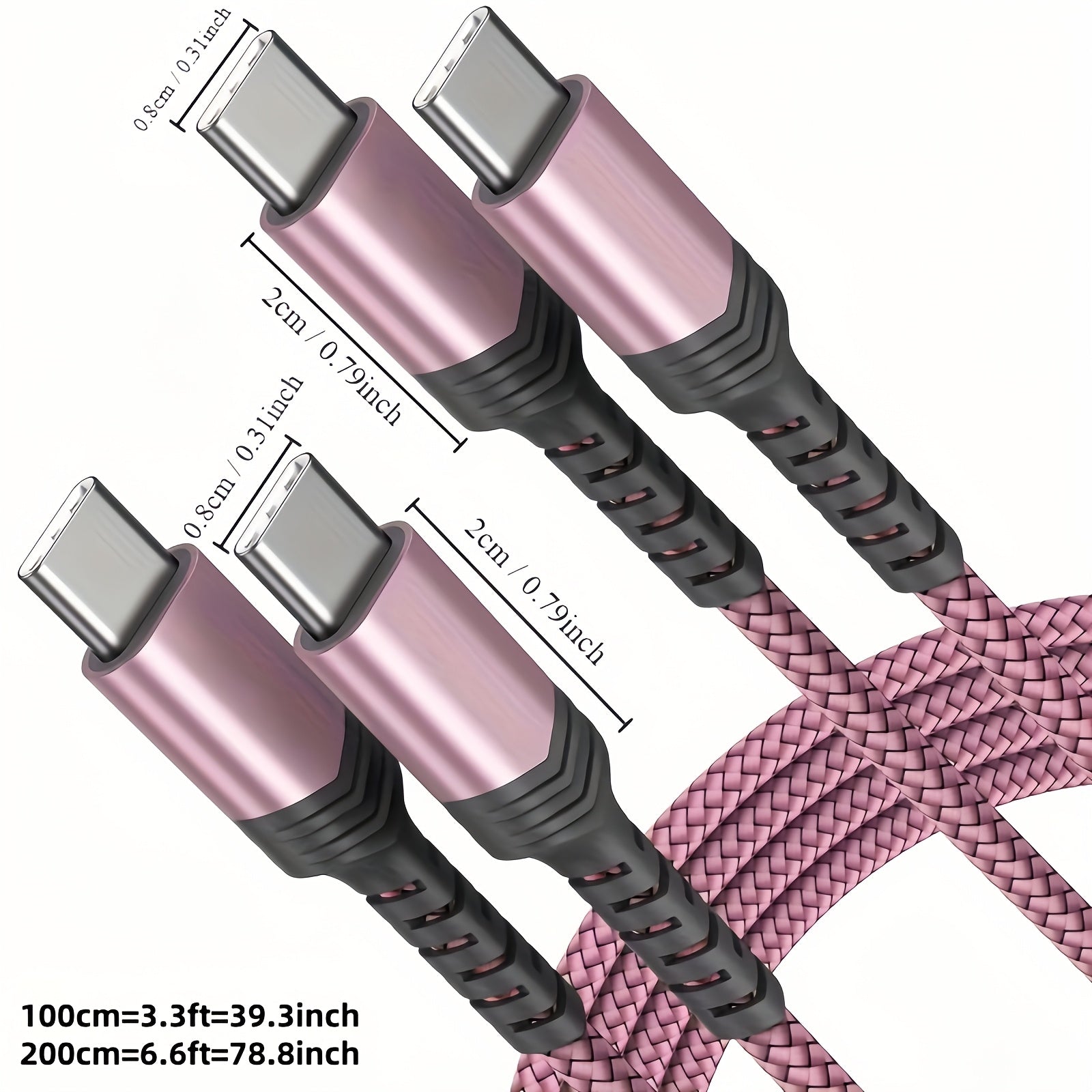 Super Fast Charging, TYPE C to TYPE C Interface Data Cable, Suitable for Samsung, for iPhone 15, for MacBook/iPad And Xiaomi And Other Devices