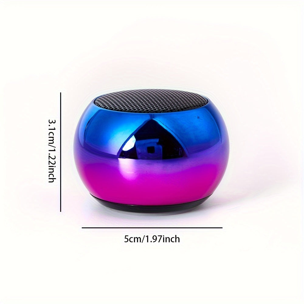 Portable Wireless Speaker Compatible for TV Sound, PC, Smartphones & Tablets - Mini Gun Metal Subwoofer with Type, Compact Stereo Speaker System for, Outdoor, Parties (No Charger Included)