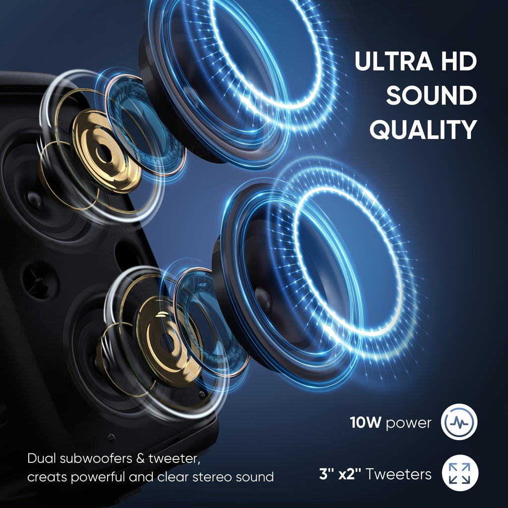 Karaoke Machine with 1 Wired Microphone or 1 Wired Microphone + 1 Wireless Microphone, Portable Adult Speaker, PA System Karaoke Speaker with LED Lights, Supports TF Card/USB, AUX Input, TWS, Suitable for Parties