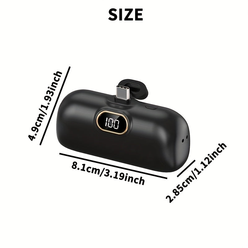 BYGP 5000Mah Mini Portable Charger, Ultra-Compact Battery Pack Travel Portable Phone Charger Compatible for Iphone 15/14/13/12 Pro Max/Ipad Pro/Samsung Android Etc, Emergency Power Pocket Charging Bank, USB Phone Backup Battery Pack, Gift