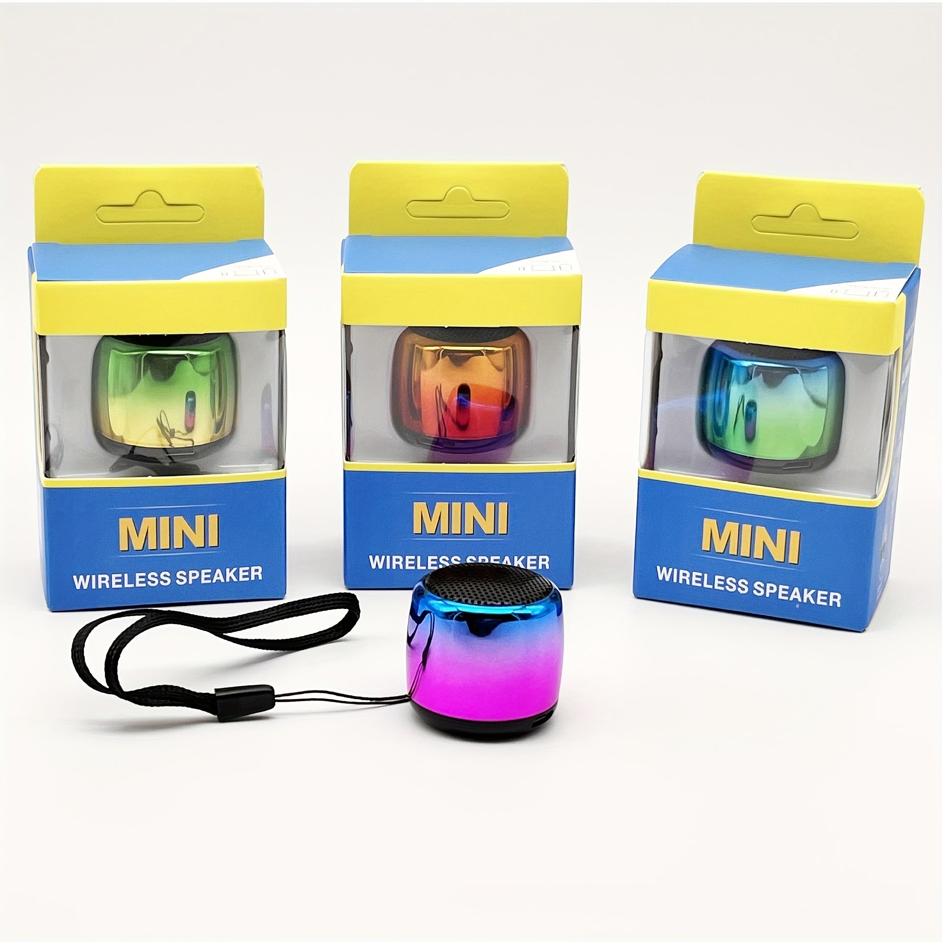 Music Stereo Surround Mini USB Outdoor Subwoofer Speaker Audio Player Speaker Microphone for Music, Chase, Running, Gaming, Fashion Women, Student Wireless Small Speaker Portable Music Subwoofer Column Bass Stereo Without Data Cable Without Charging